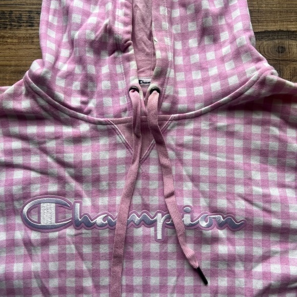 Champion Pink Checkered Hoodie - Picture 2 of 3